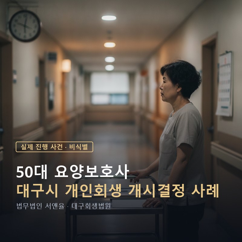 개인회생 절차, 신청부터 면책까지 5단계｜대구 50대 개시결정 사례 — 이해를 돕기 위한 연출 이미지