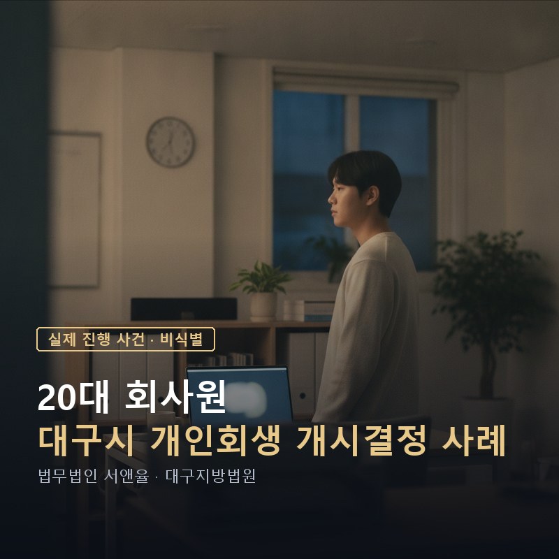 개인회생 신청자격, 재직기간 짧아도 가능할까｜대구 20대 회사원 사례 — 이해를 돕기 위한 연출 이미지